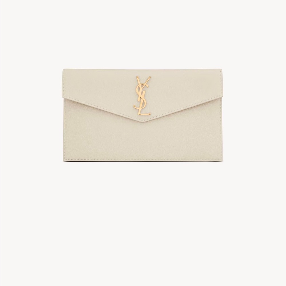 NWT *still in stores* Saint Laurent UPTOWN POUCH IN GRAIN DE POUDRE LEATHER